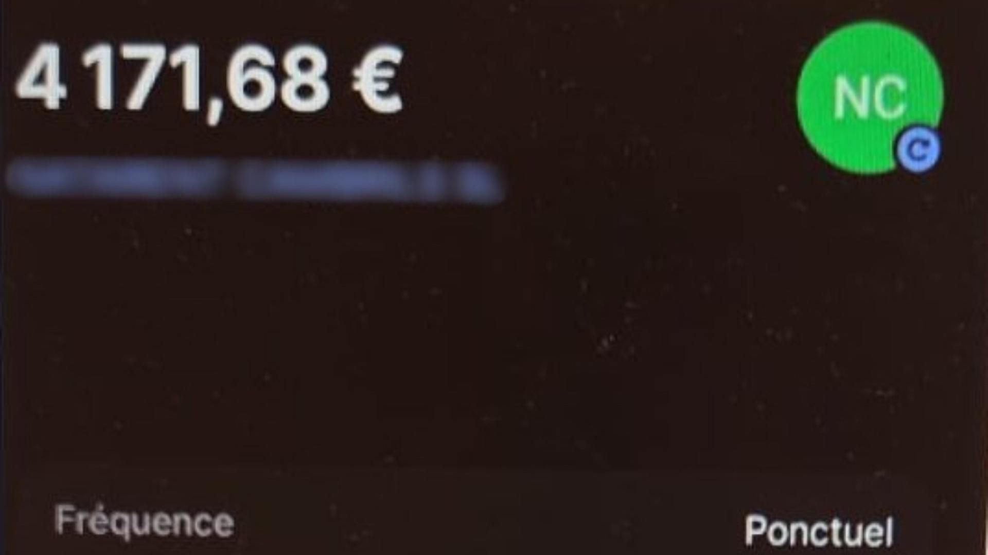 Captura de la transferencia falsa