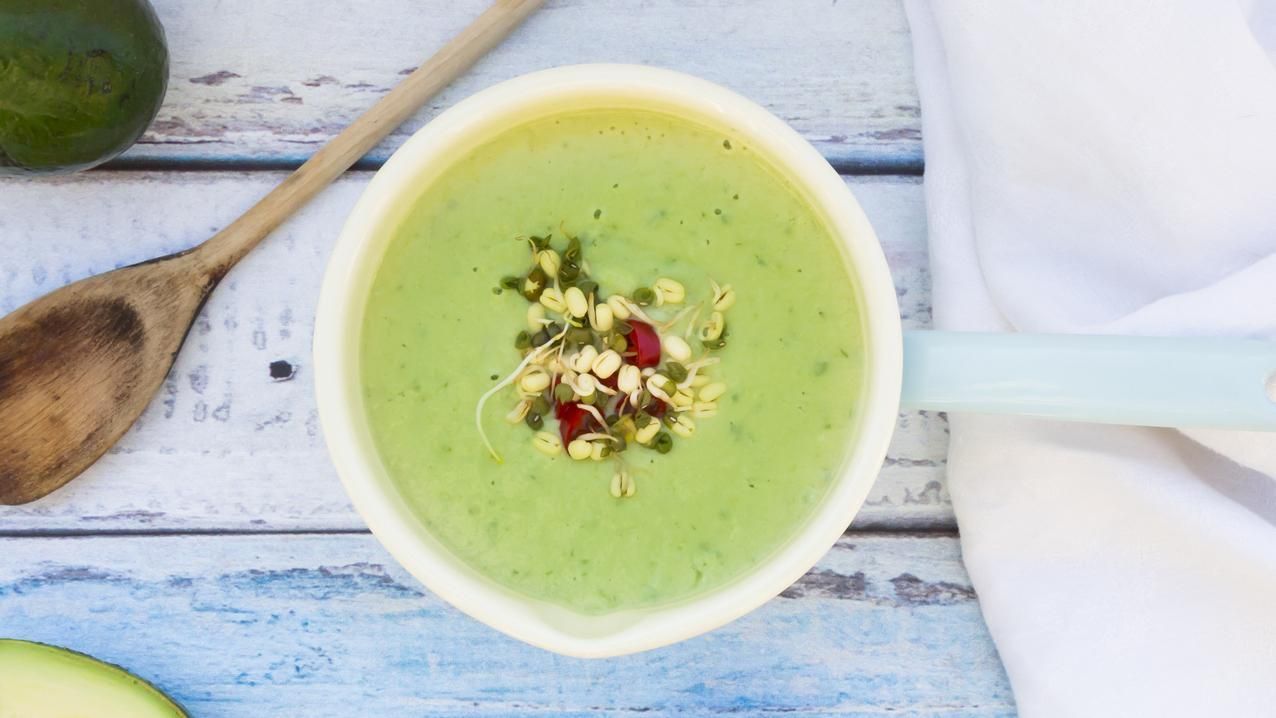 Crema de manzana verde y aguacate