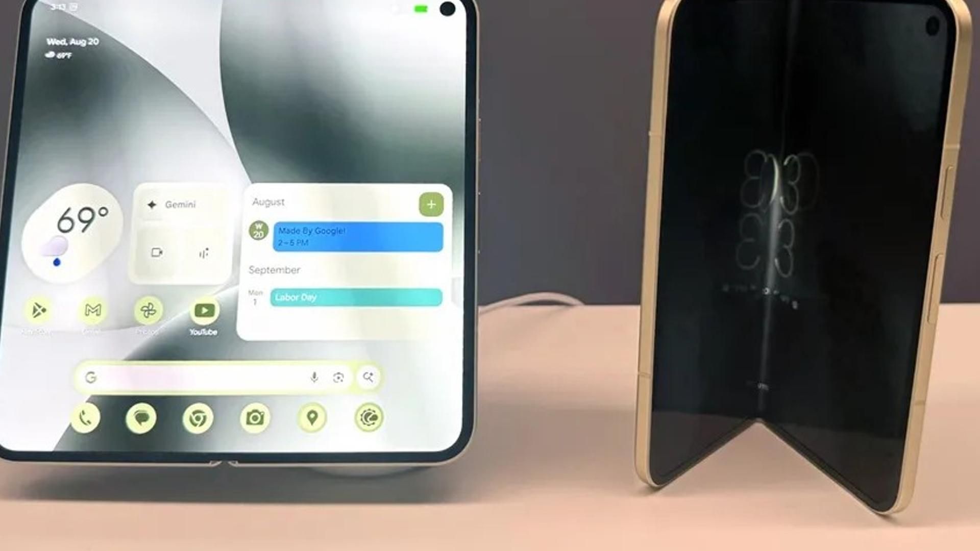 Los nuevos modelos de celulares Pixel 10, en Nueva York