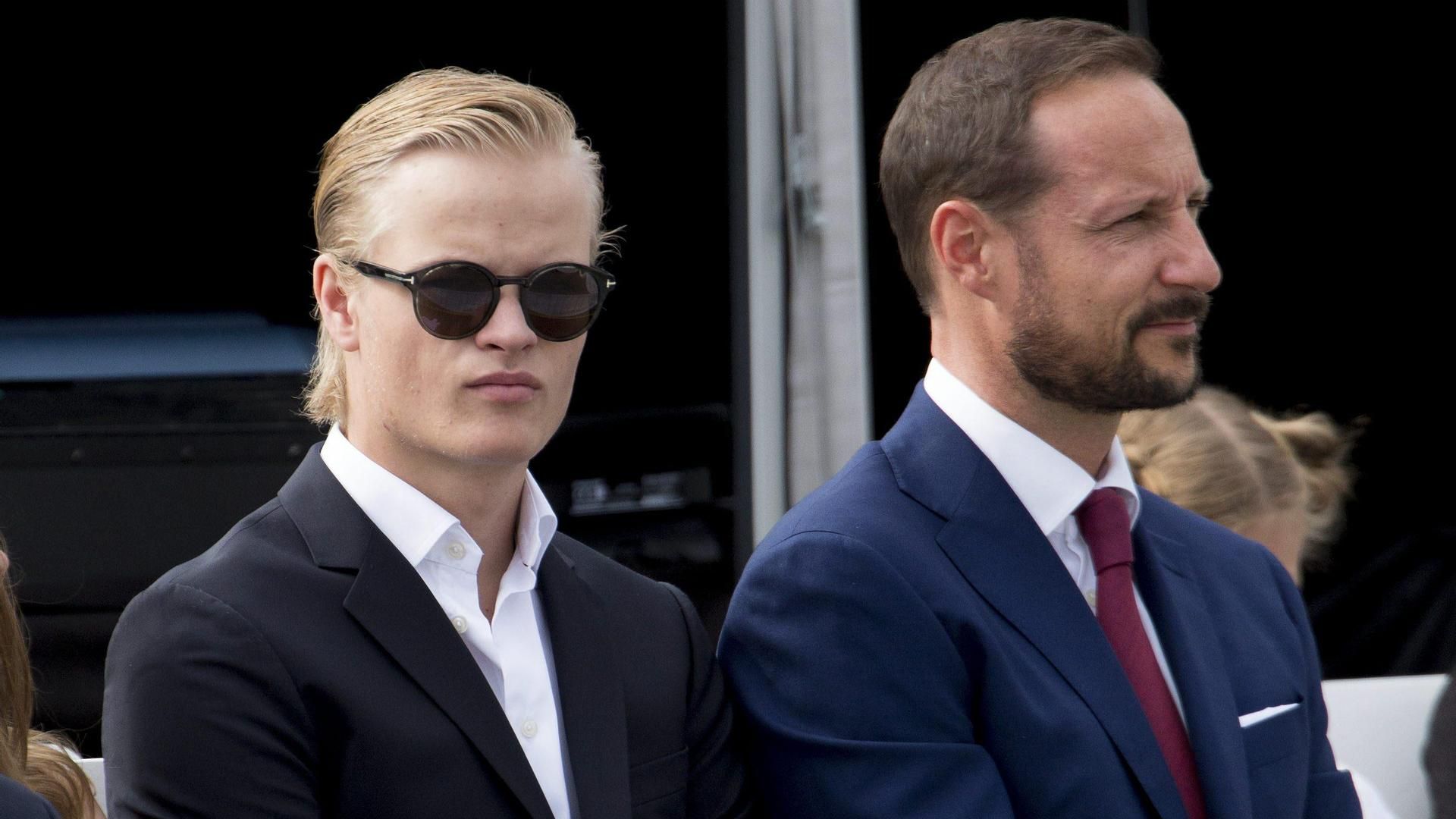 Marius Borg y el príncipe heredero Haakon de Noruega