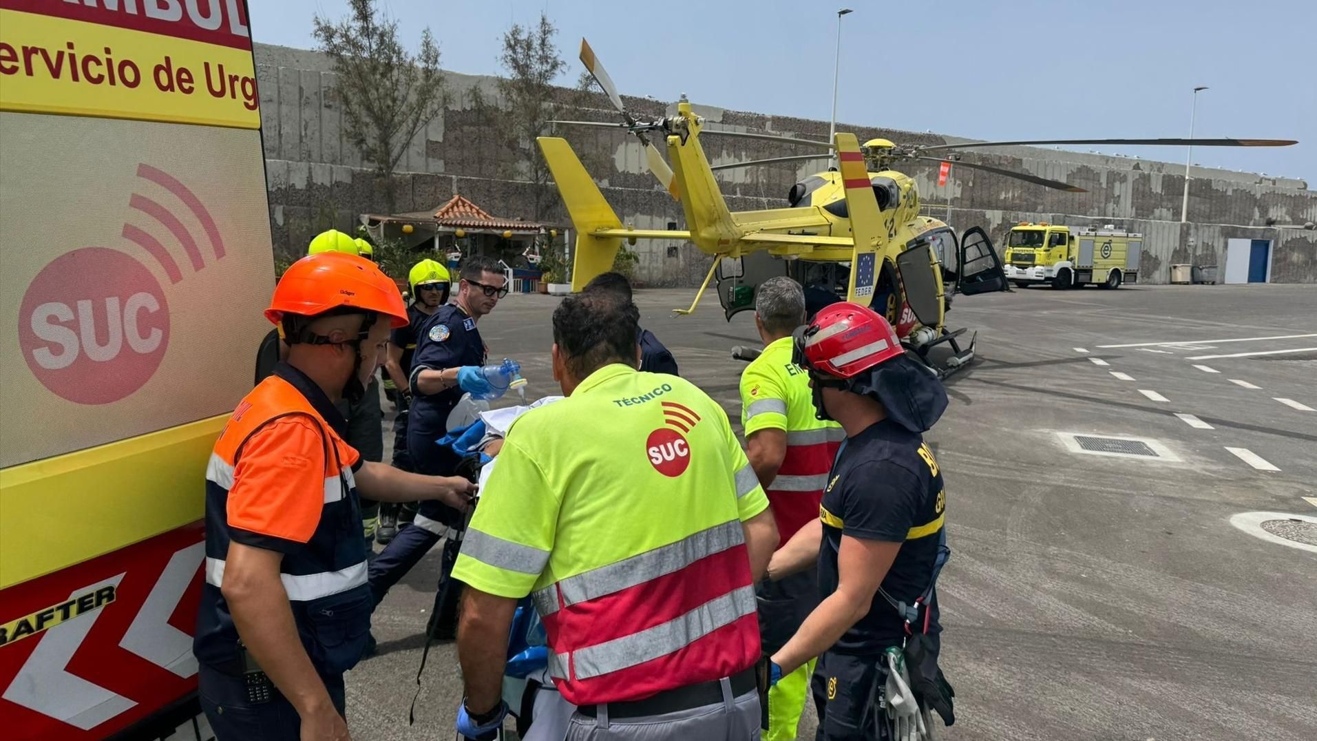 Un hombre en estado crítico tras caerse desde tres metros de altura en Mogán, Gran Canaria