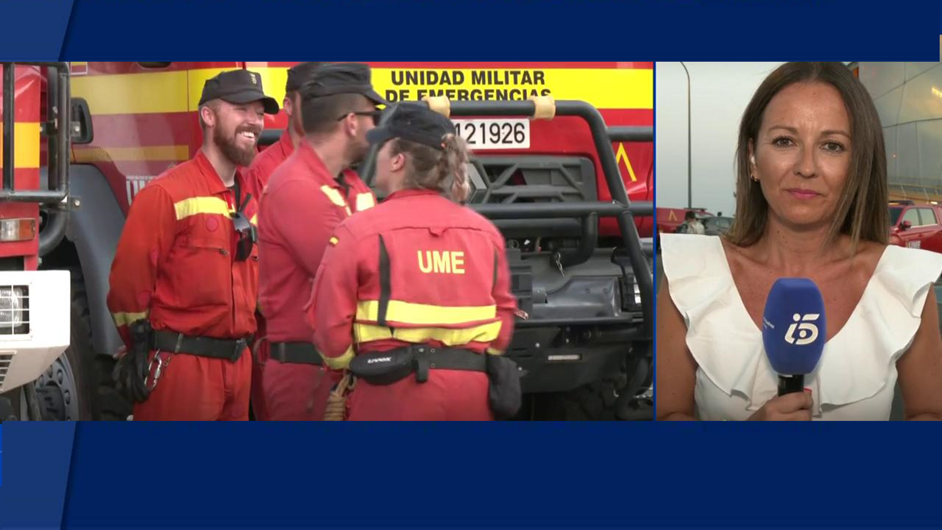 Los vecinos de Plasencia, Cáceres, homenajean a bomberos y efectivos