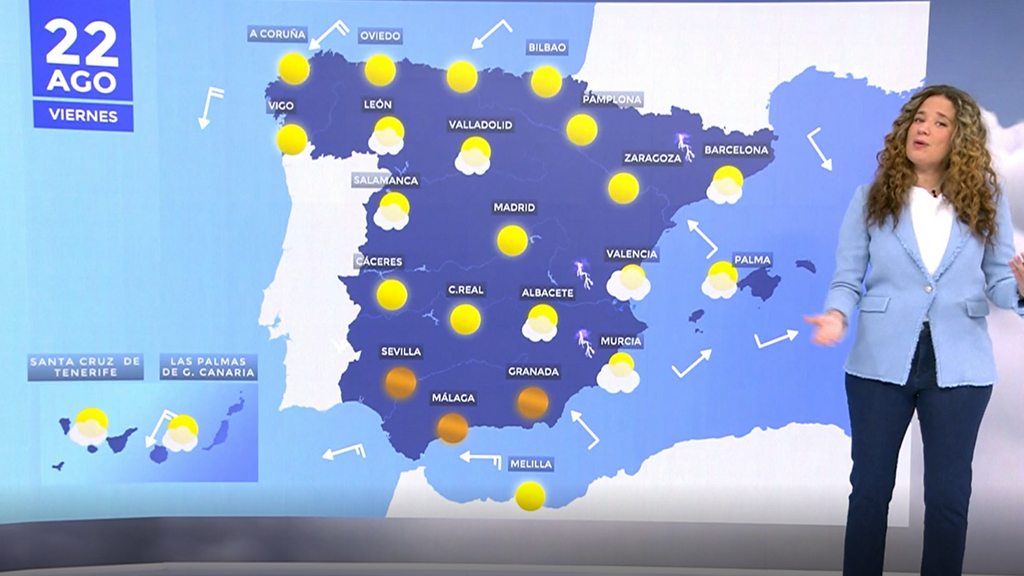 Las tormentas podrían ser muy intensas, acompañadas de abundante nubosidad en el centro y sur