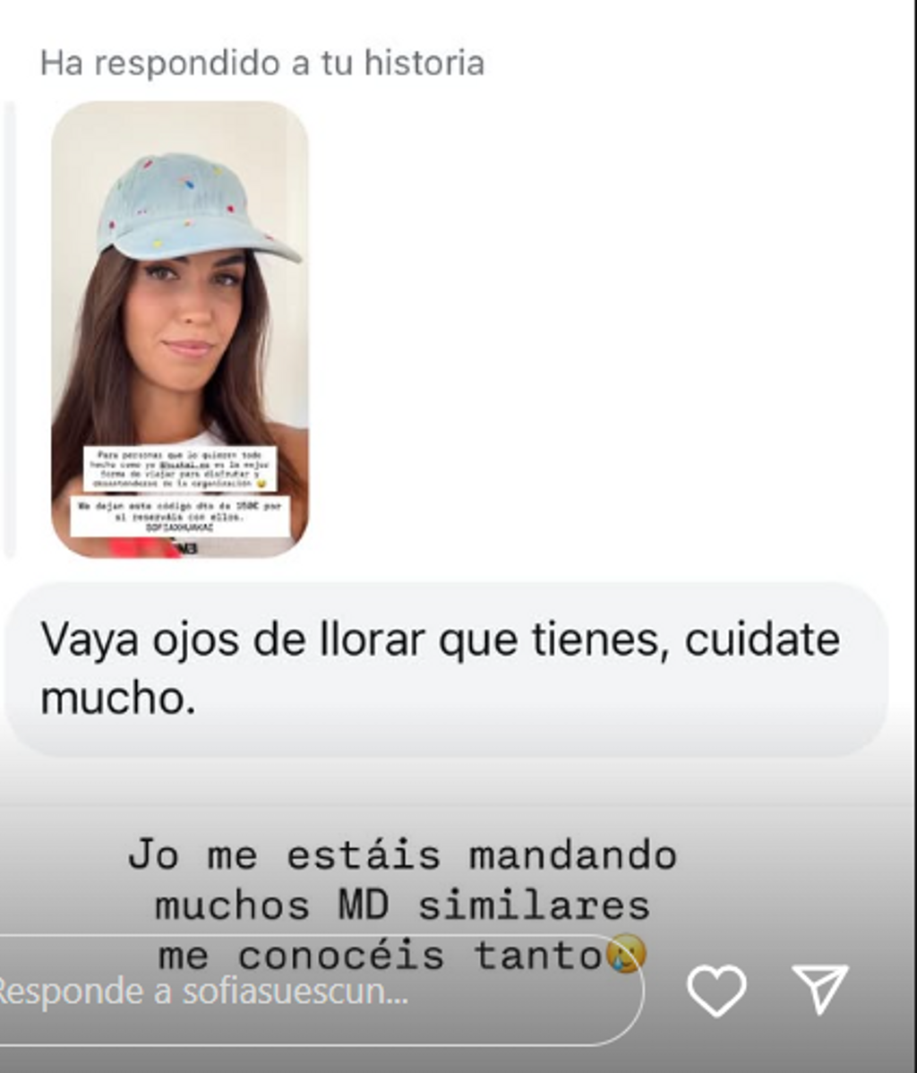 Sofía confirma su mal momento