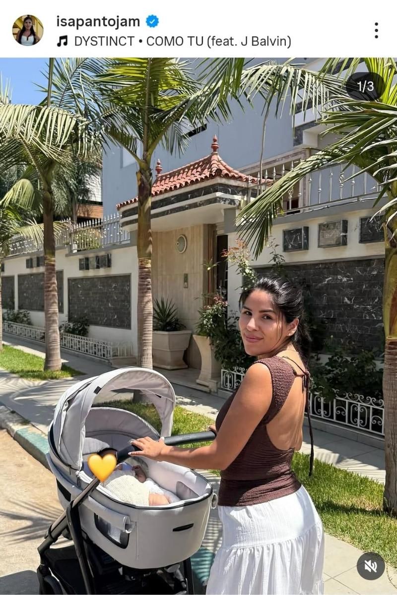 Isa Pantoja junto a su bebé / Instagram