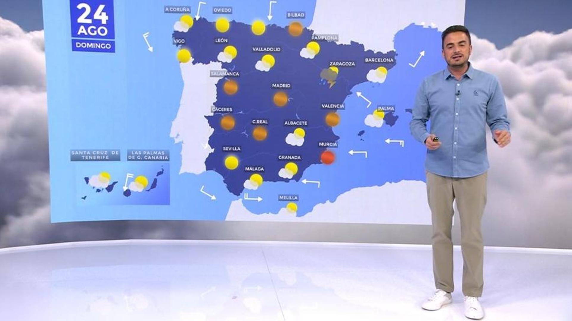 Una DANA dejará tormentas y descenso de temperaturas en el noreste peninsular este domingo