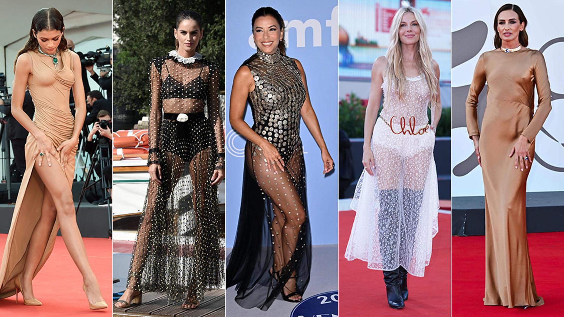 Vestido transparentes y efecto desnudo