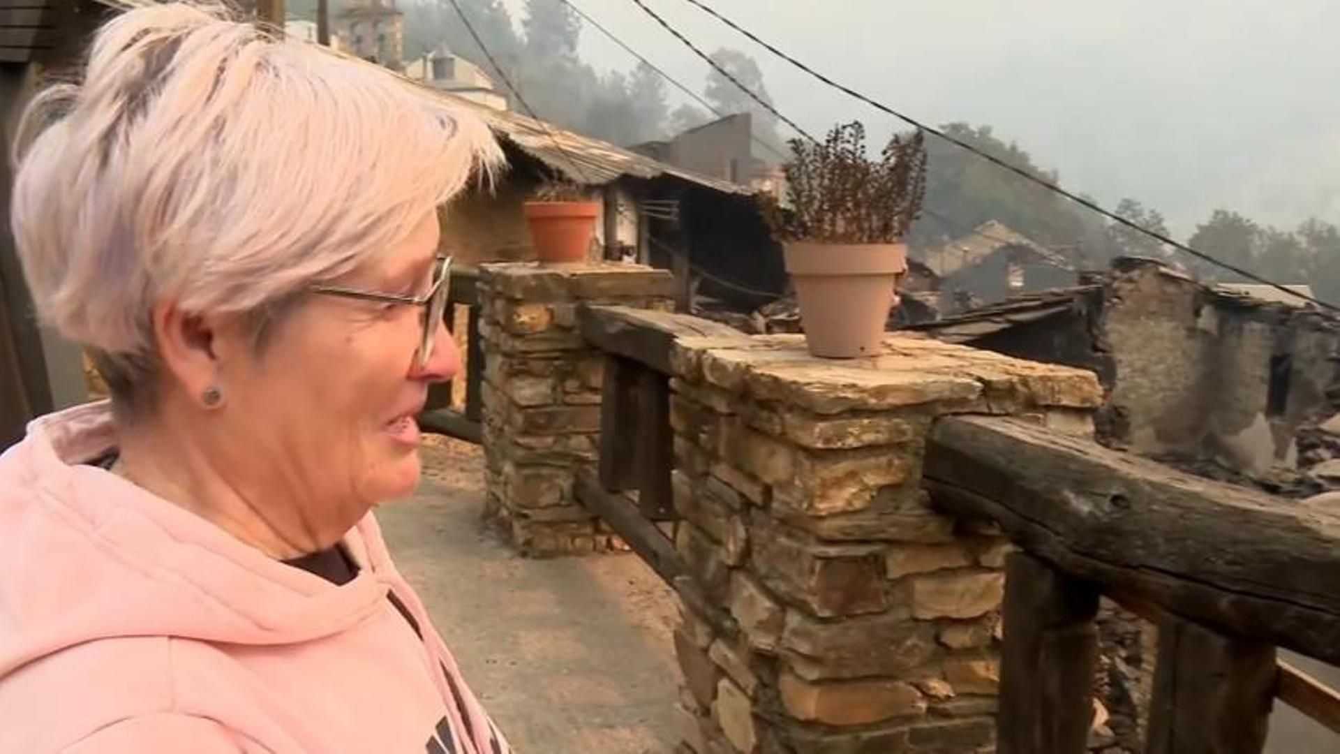 Vecinos de San Vicente de Leira, aldea ourensana devastada por el fuego, piden ayuda para renacer