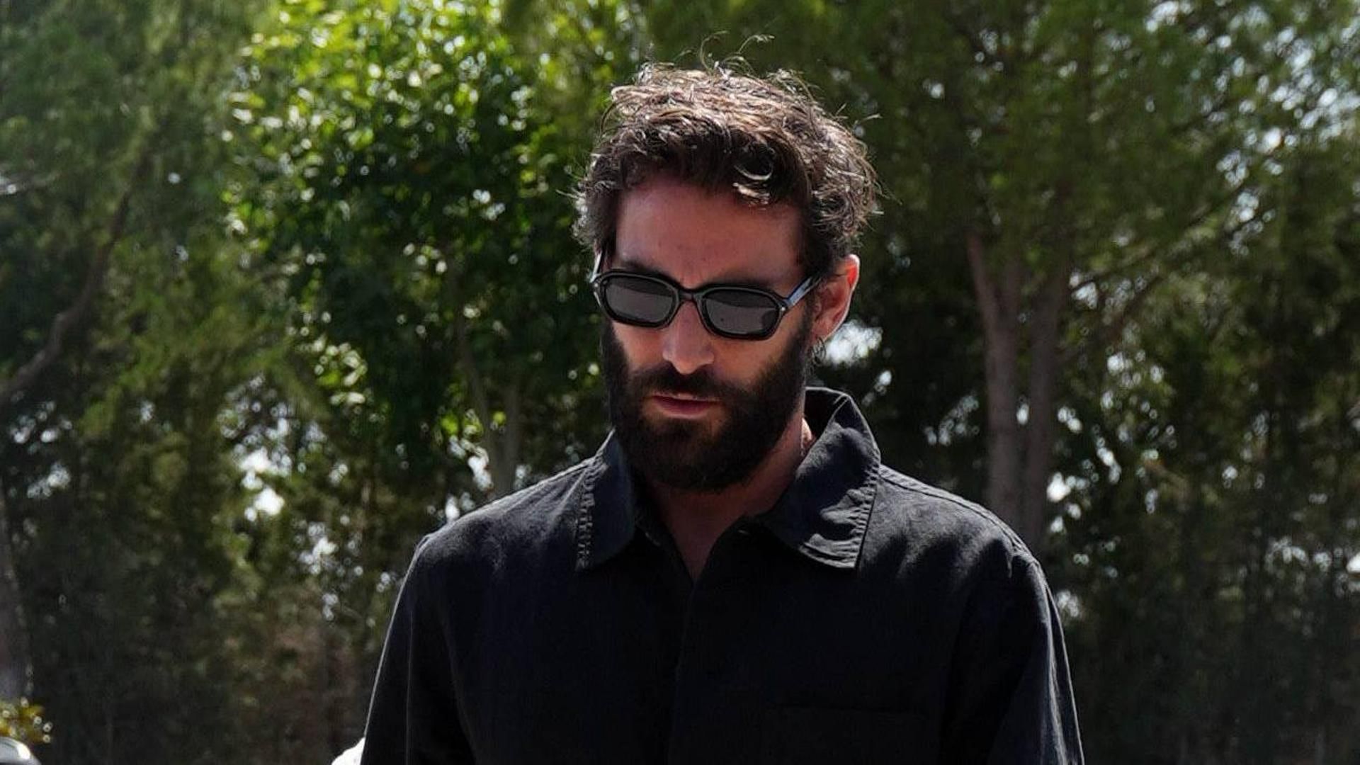 Fernando Guallar en el tanatorio de La Paz