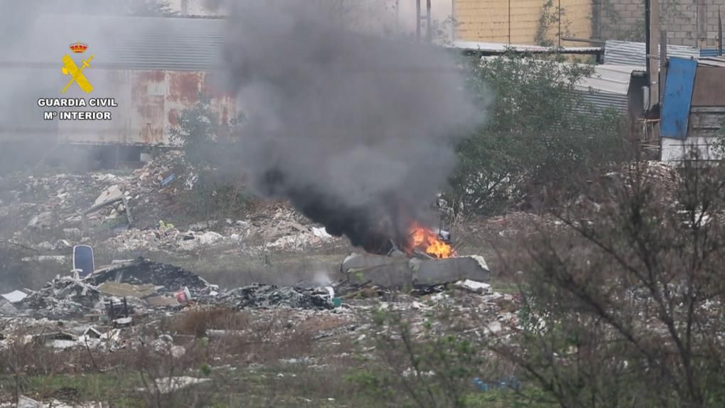 Imagen de los investigados por vertidos y quema de residuos en zonas urbanas entre Sevilla y Alcalá de Guadaíra.
