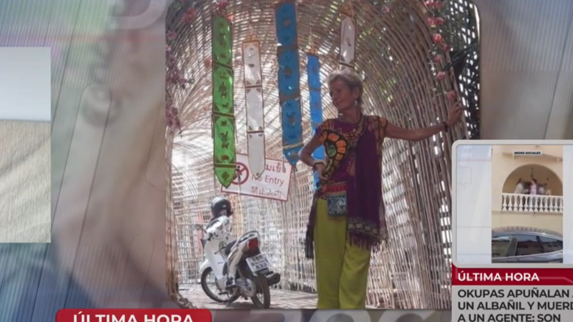 Matilde en uno de sus viajes