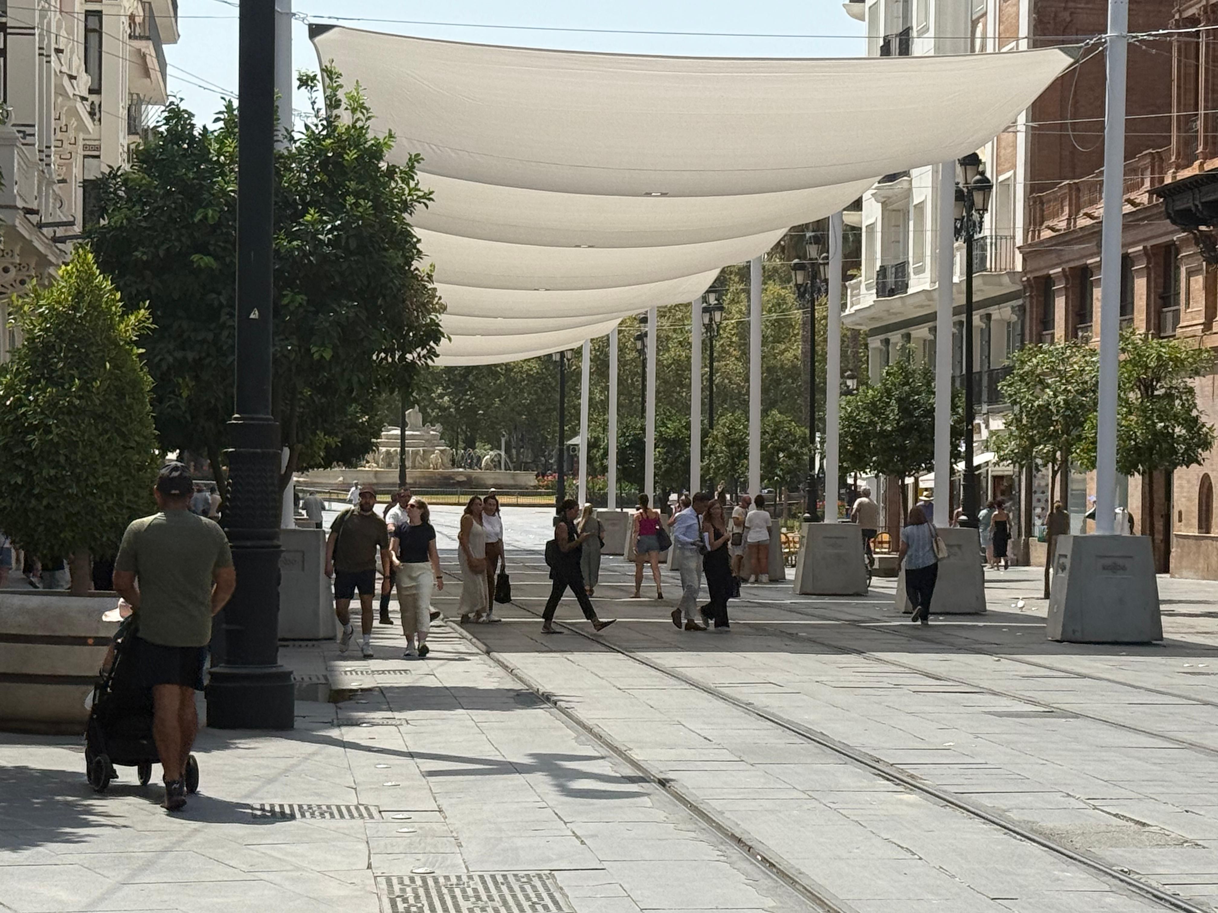 Momento en el que el tranvía no pasa por las vías