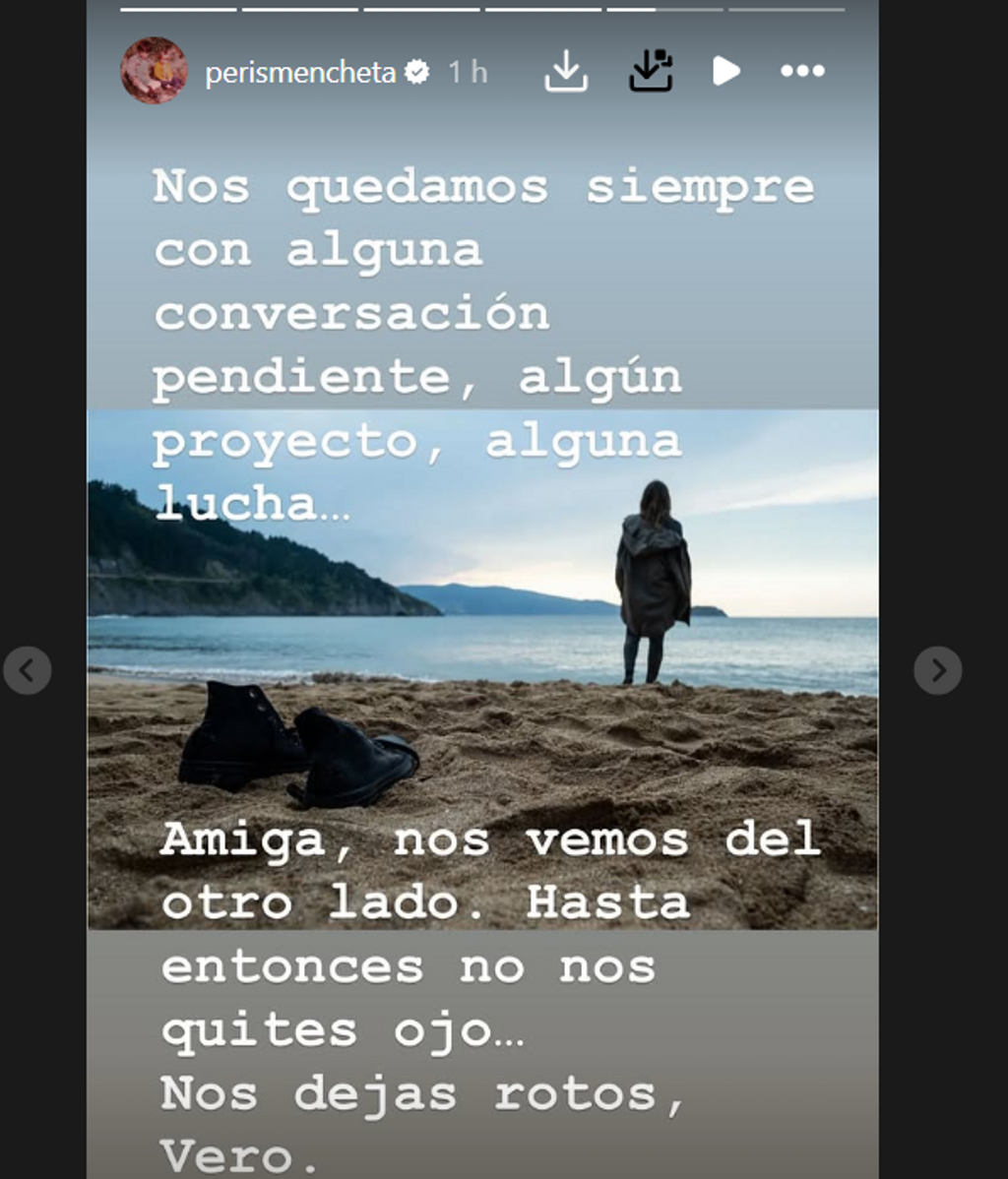 Reacción de Peris-Mencheta a la muerte de Verónica Echegui