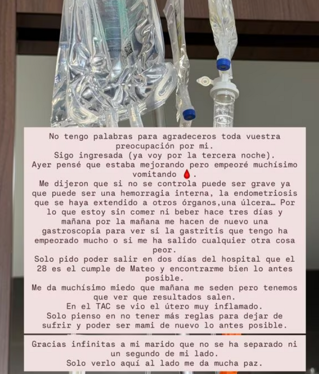 El mensaje de Ana Moya edsde el hospital