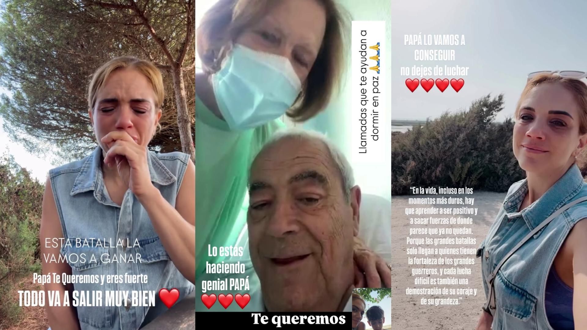 La mujer de Víctor Janeiro se rompe hablando del cáncer de su padre, que está ingresado