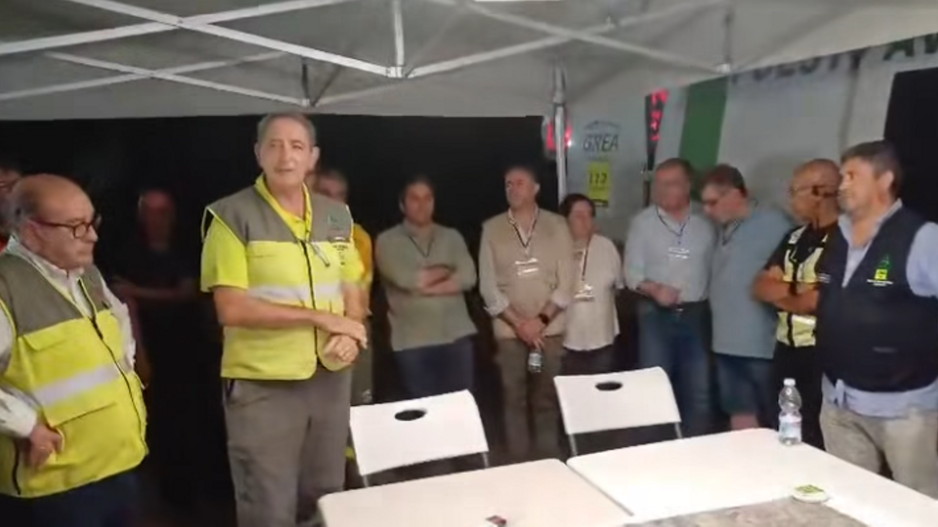 Puesto de mando del pasado 12 de agosto en Jabugo, Huelva