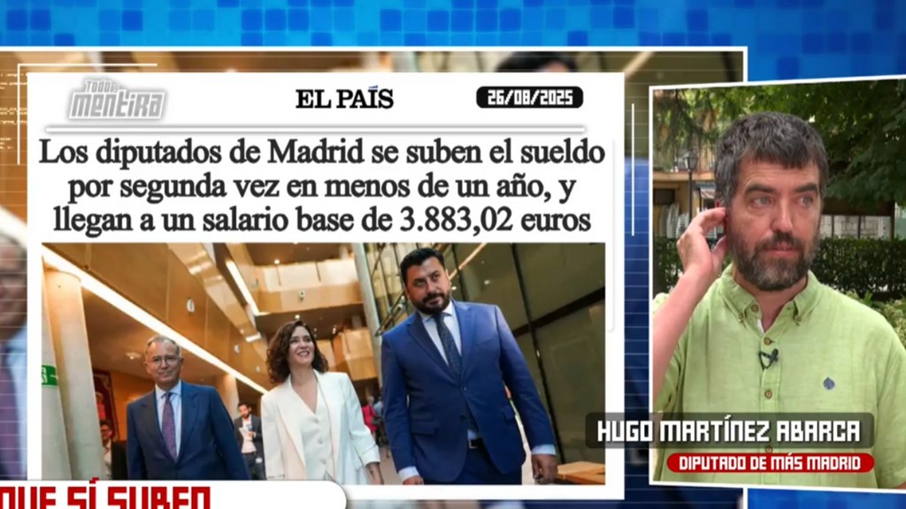 Un representante de Más Madrid, en contra de la subida salarial de los diputados de Madrid: "¡Estamos bien pagados, no es la prioridad!"