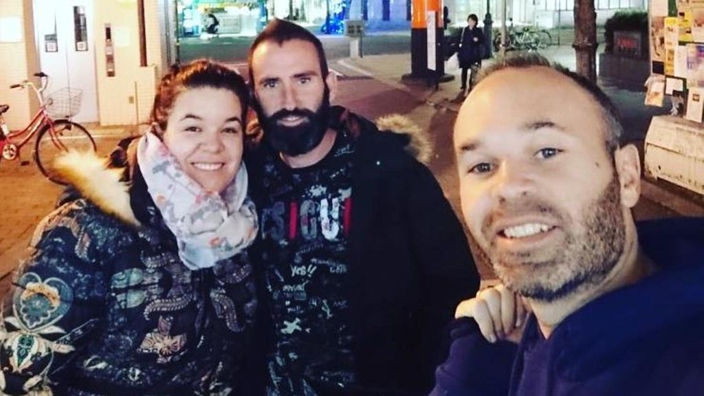 Andrés Iniesta y su hermana, Maribel