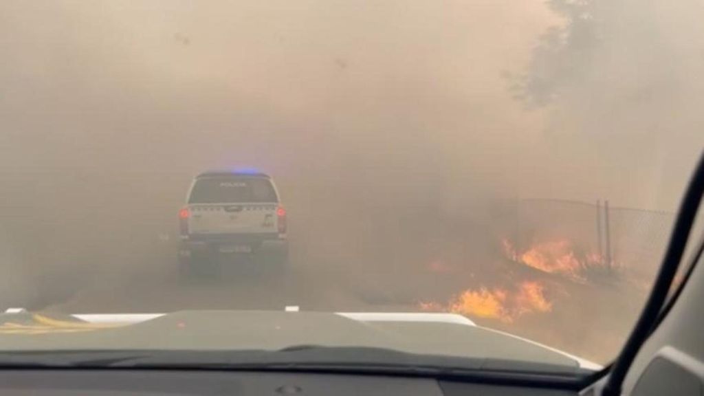 El angustioso rescate de una familia de ganaderos atrapados por el fuego en Cualedro, Ourense