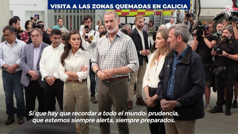 Los Reyes llegan a Verín para conocer la magnitud de los daños de los