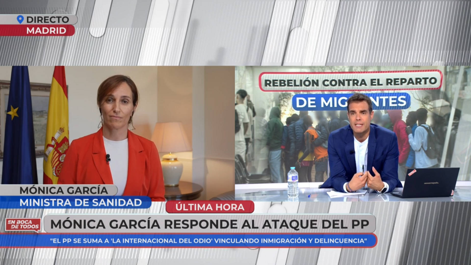 La entrevista a la ministra de Sanidad sobre los problemas de la inmigración en Canarias La entrevista a la ministra de Sanidad sobre los problemas de la inmigración en Canarias