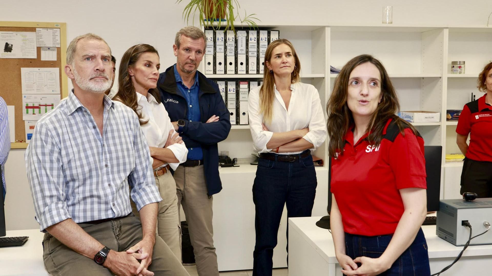 Los reyes llegan a Verín (Ourense) para conocer los daños causados por los incendios