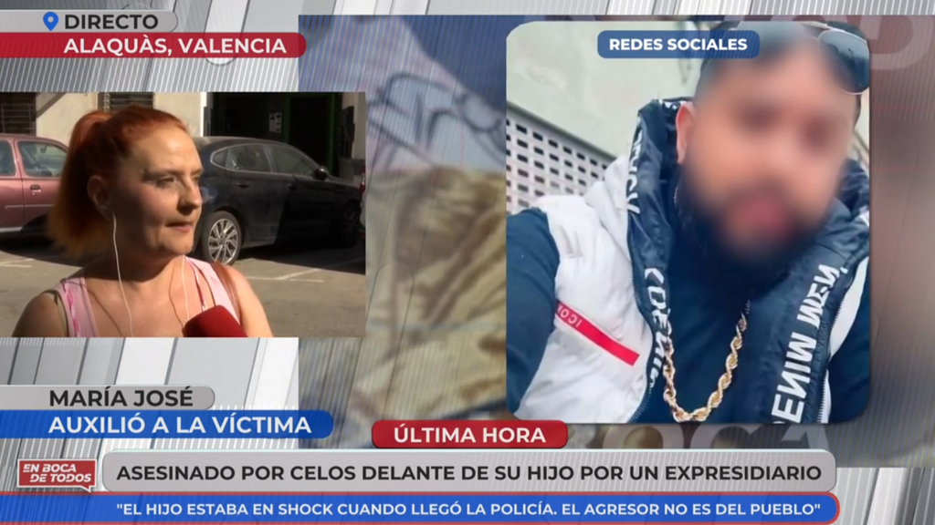 Un expresidiario asesina a tiros a un hombre por celos delante de su hijo en Alaquàs: "Mi marido le taponó el agujero del corazón"