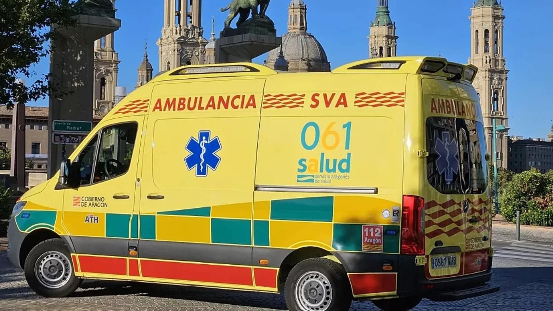 Una ambulancia del Servicio de Emergencia de Aragón.