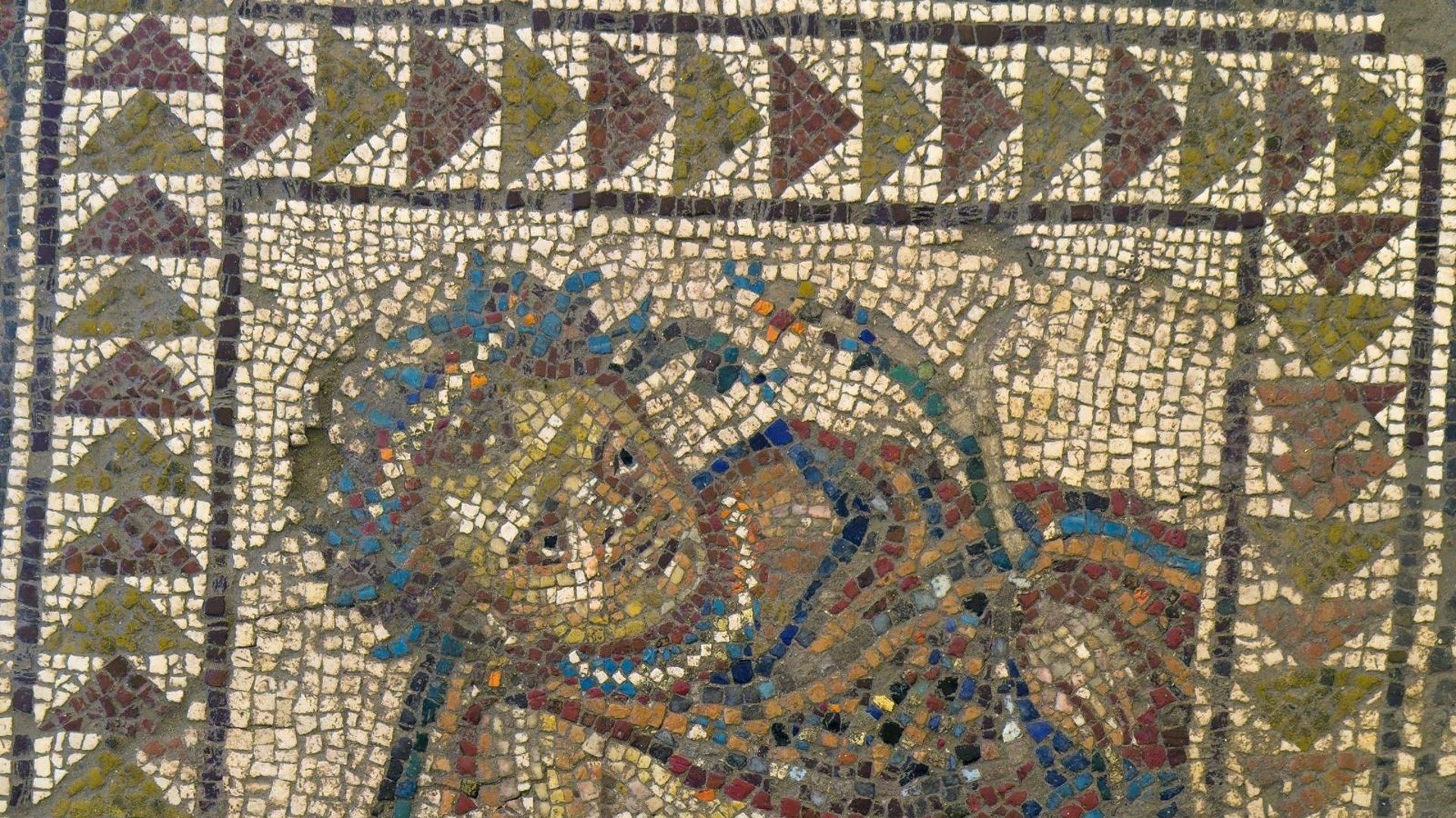 Uno de los mosaicos hallados, el representativo de la estación de la primavera