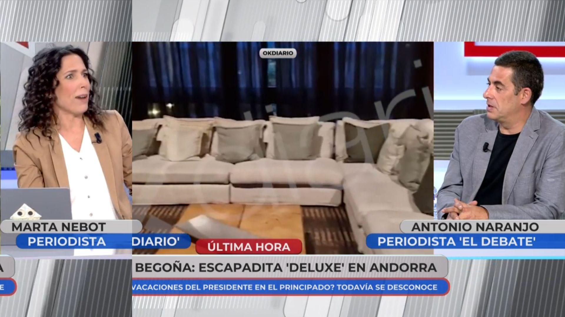 Antonio Naranjo y Marta Nebot, enfrentados por el lujoso hotel de Andorra donde se hospeda Pedro Sánchez: "Págaselo tú"