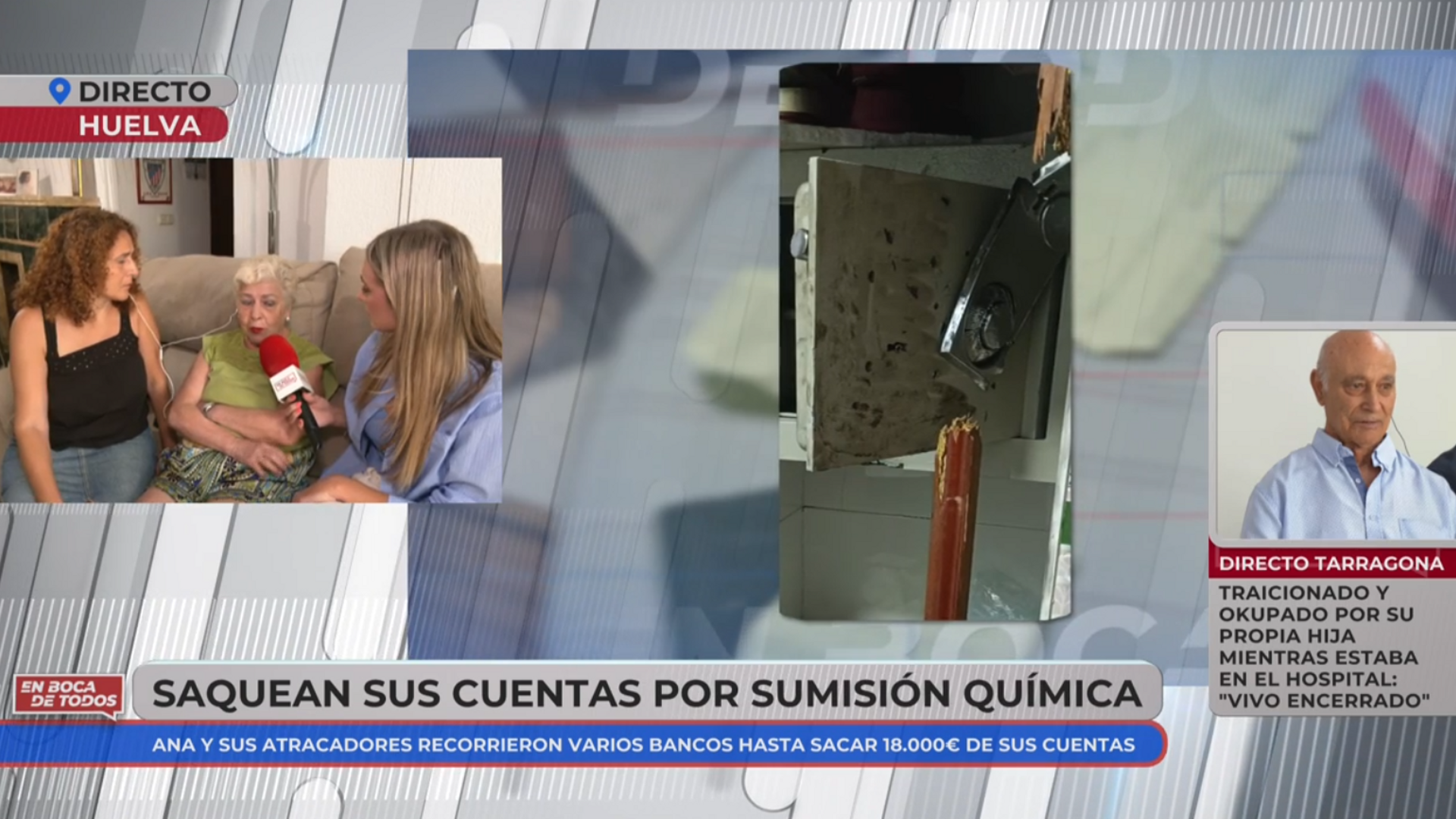 Así quedó la caja fuerte de la víctima