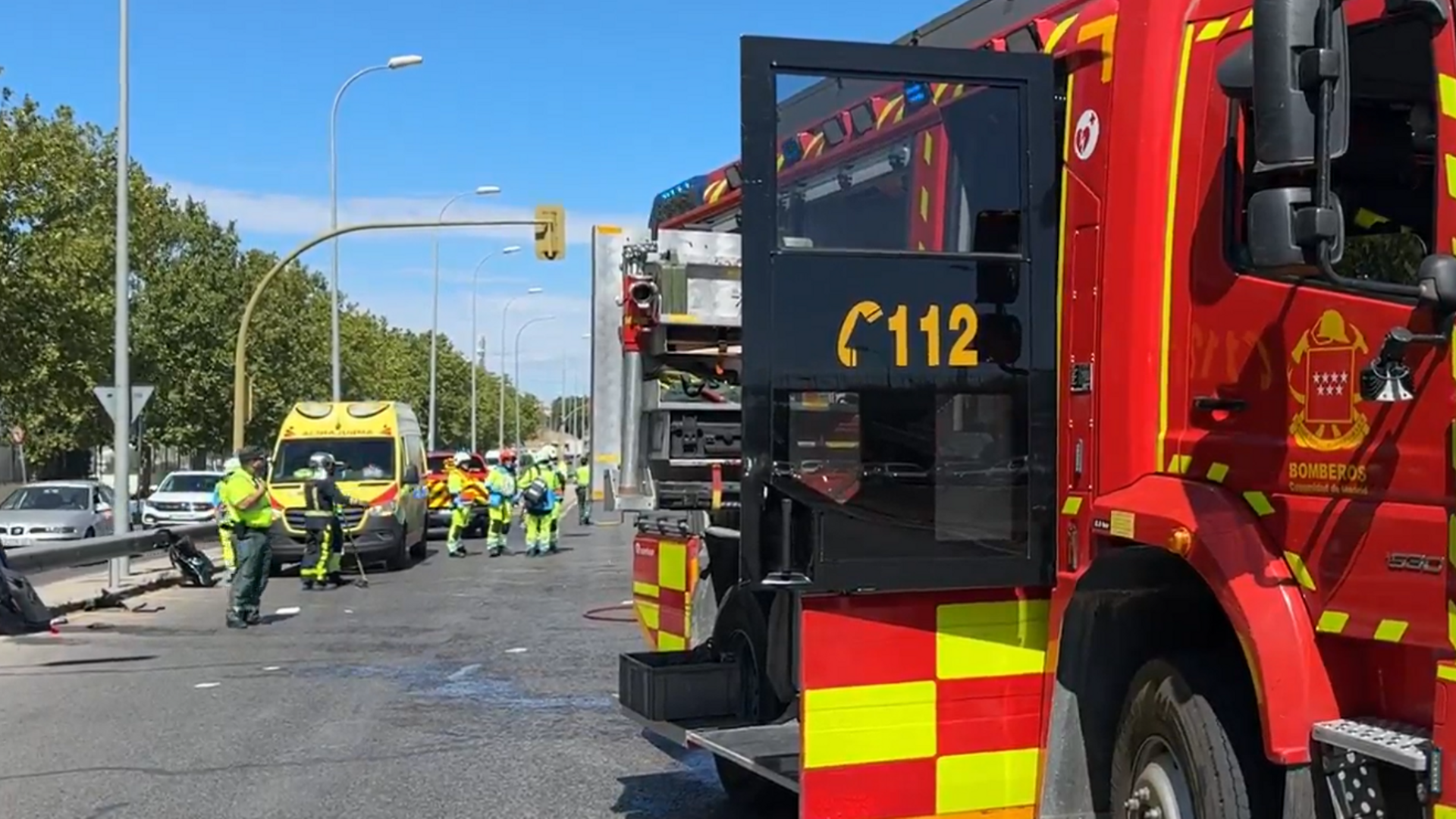 Accidente de tráfico en la M-406 en Getafe