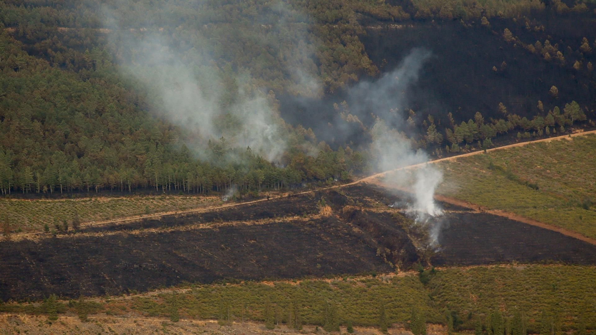 Incendio en San Antolín de Ibias, Asturias