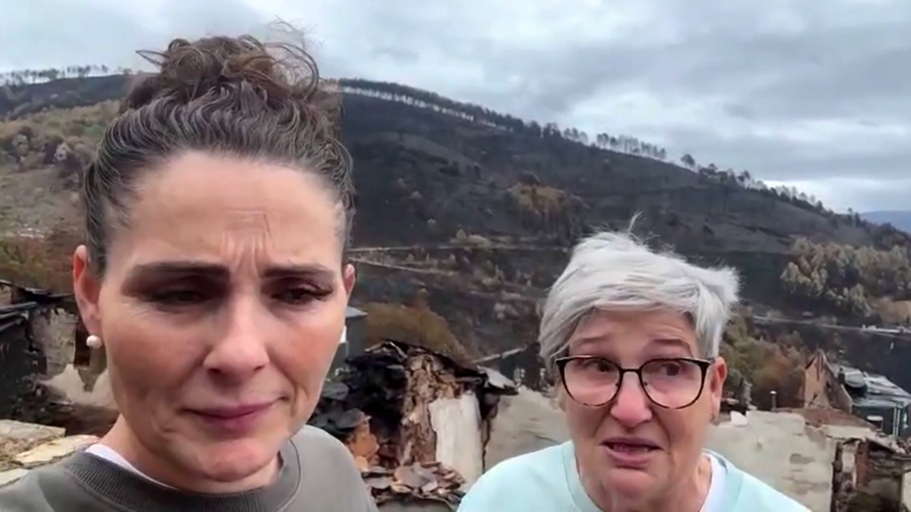 Raquel Fernández Nogueira, una de las vecinas de San Vicente de Leira, comparte sus temores tras los incendios