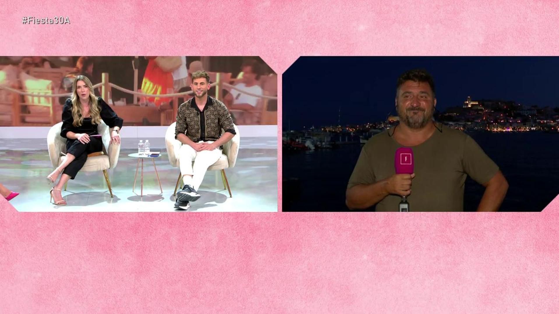 Sergio Garrido muestra su enfado con sus compañeros de 'Fiesta'