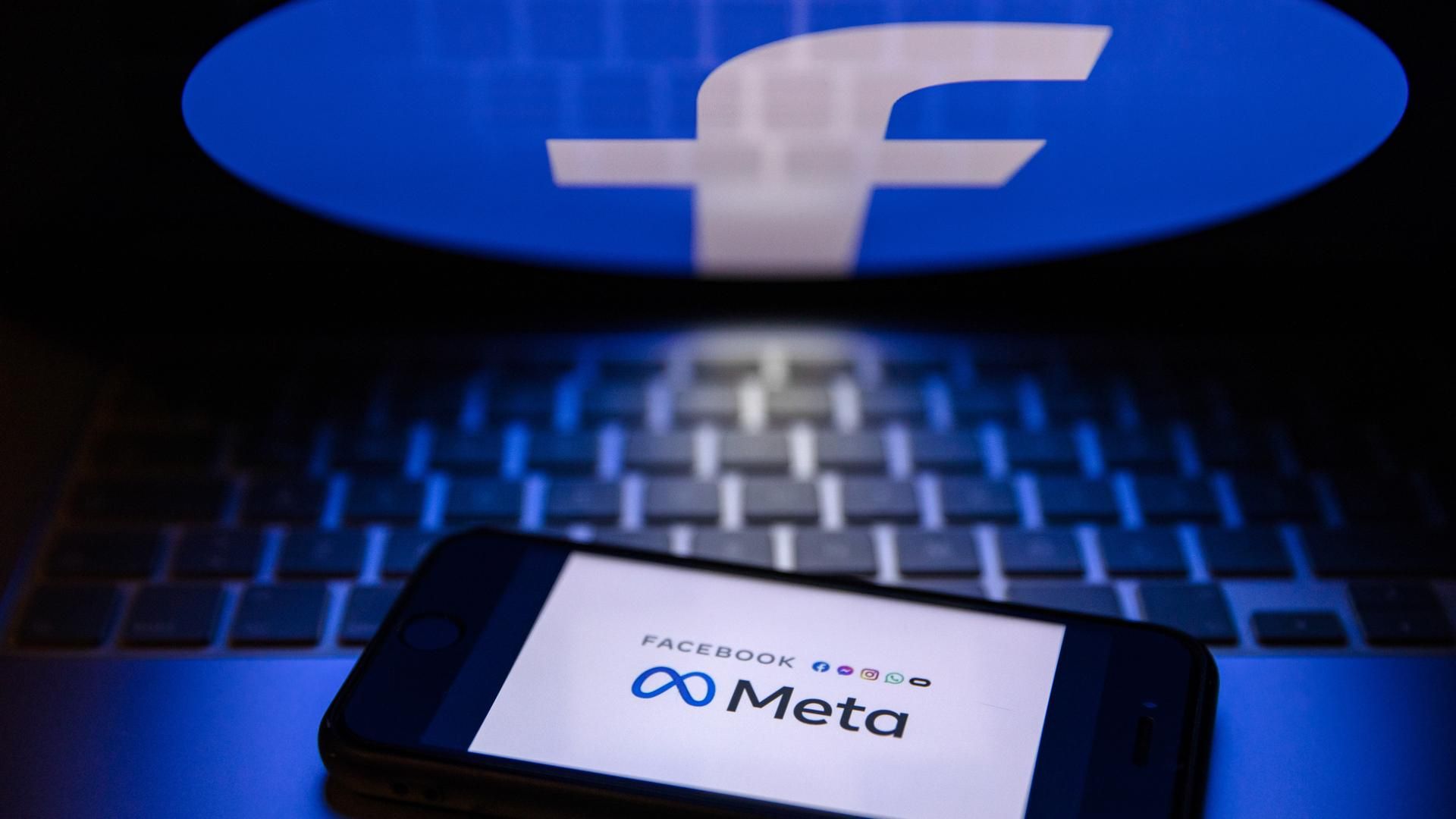 Logotipo de la aplicación Facebook propiedad de Meta