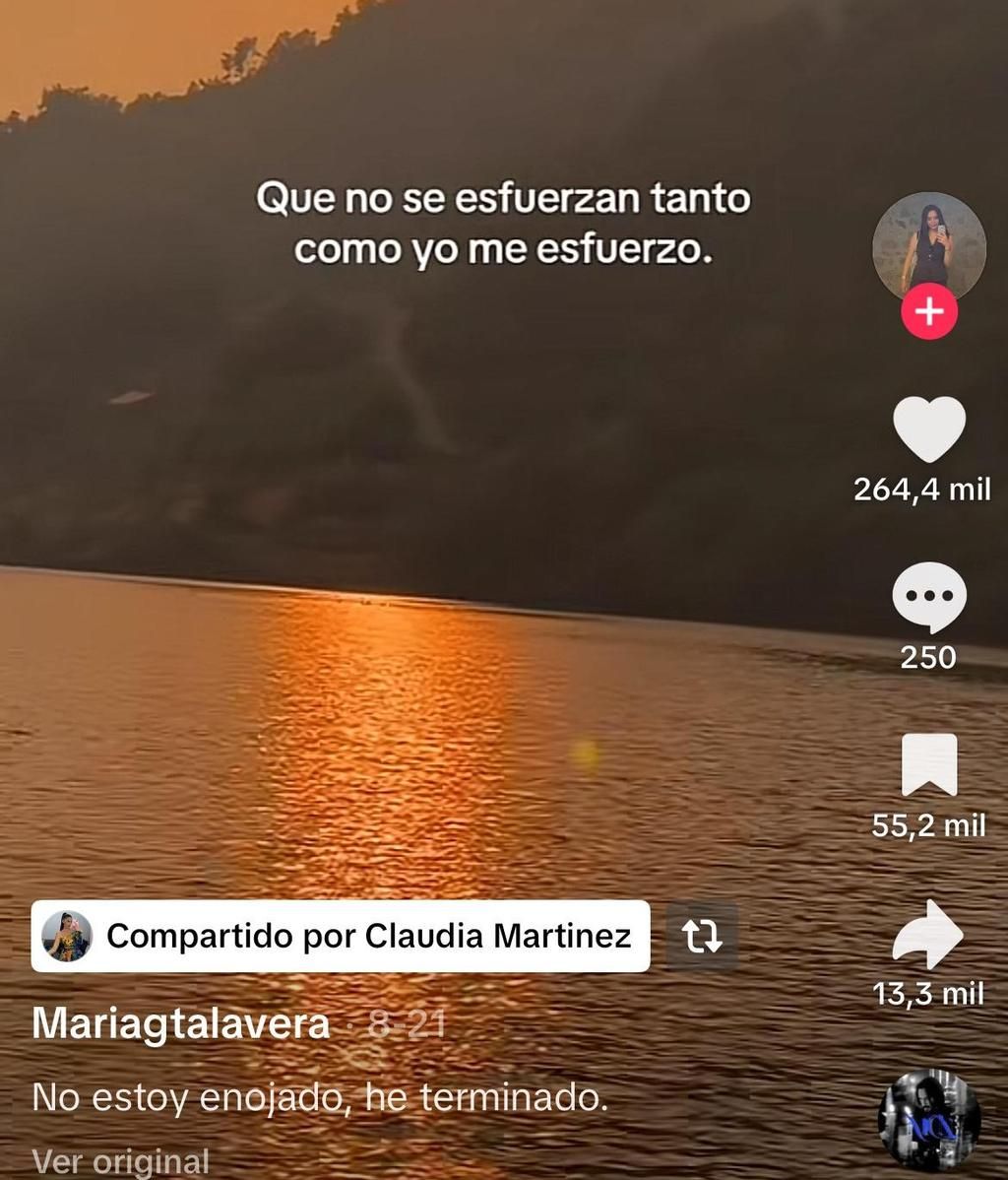 Claudia Martinez ha compartido una reflexión en sus redes sociales