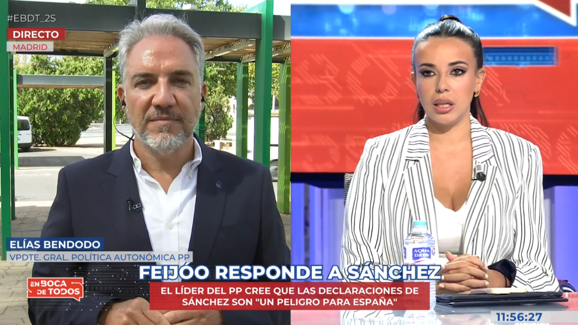 Elías Bendodo habla con Sarah Santaolalla