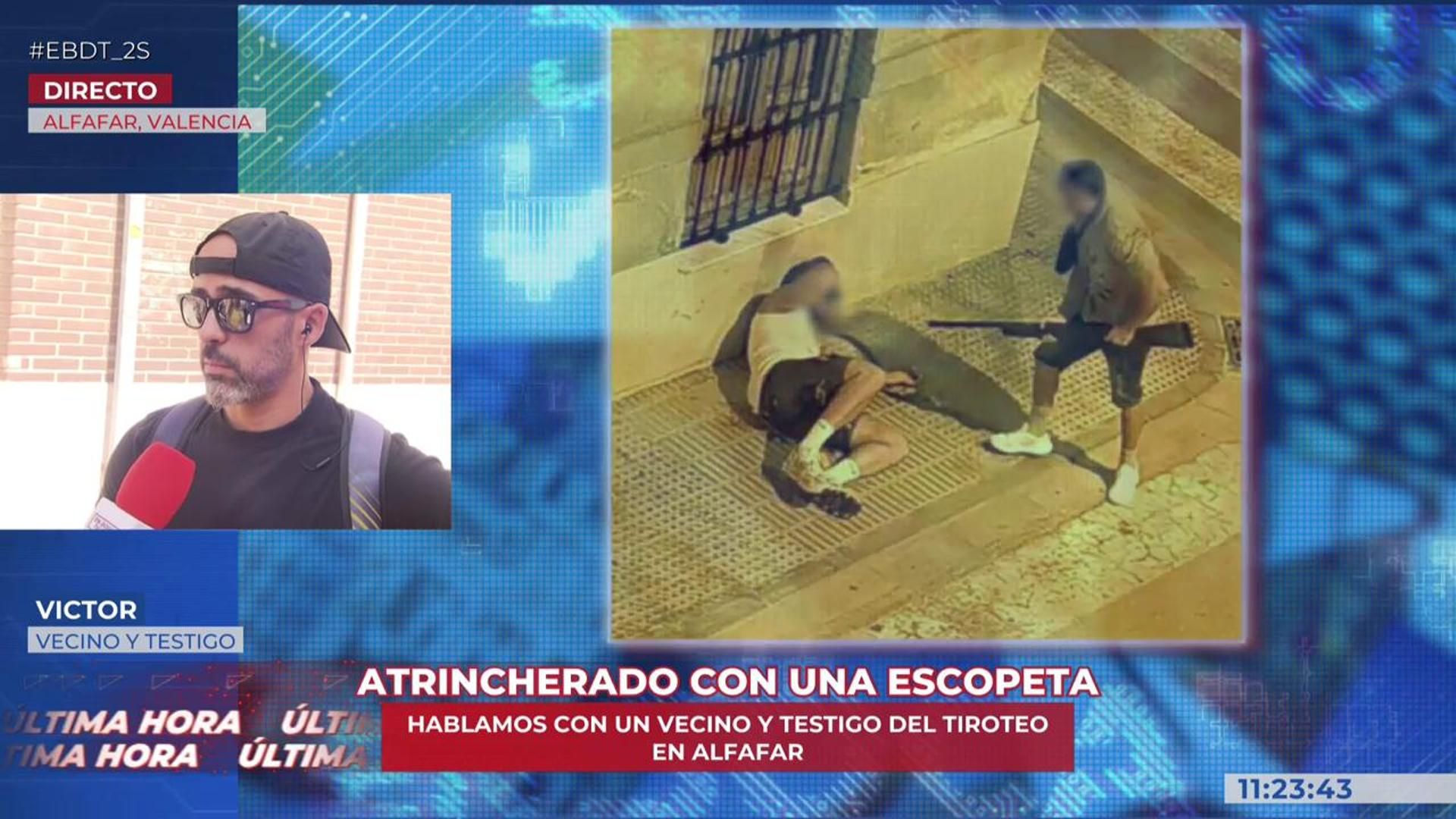 La imagen del momento del suceso