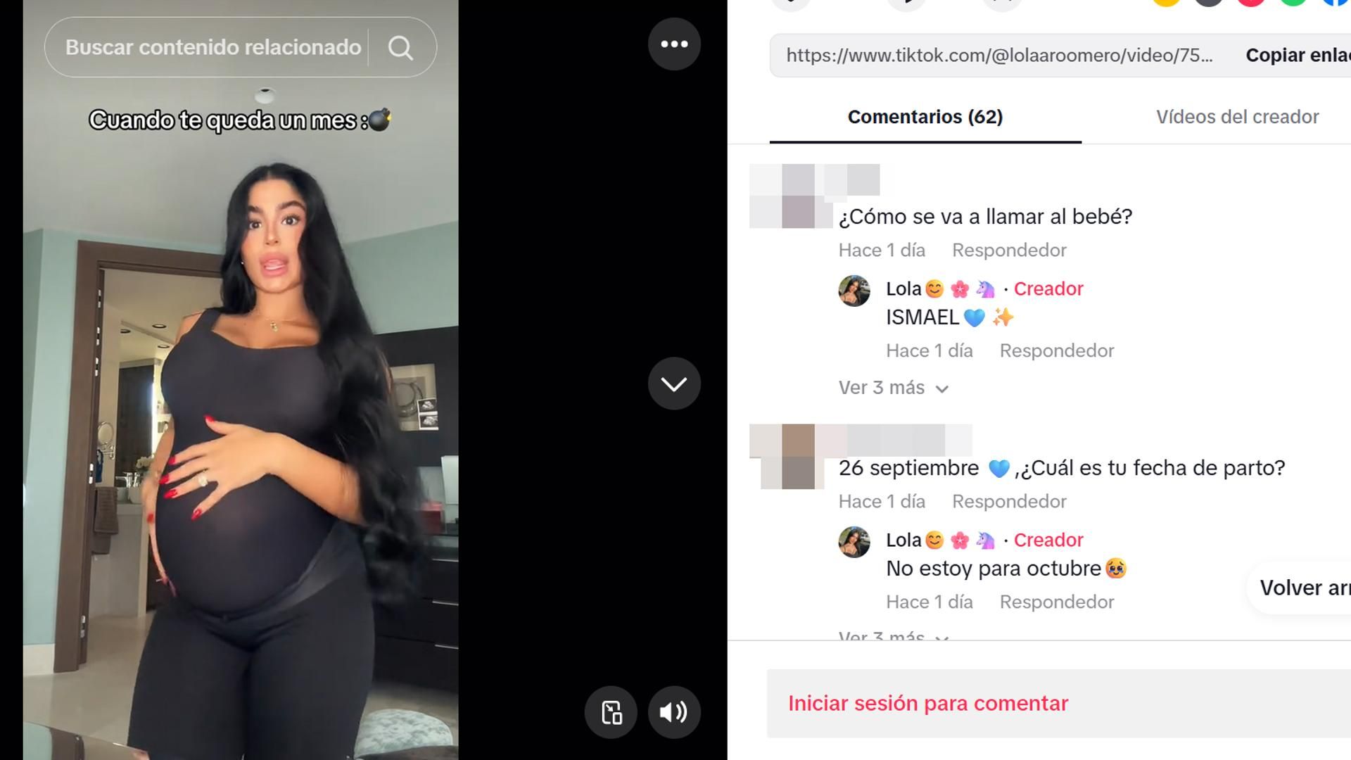 El nombre del bebé de Lola Romero y Omar Montes