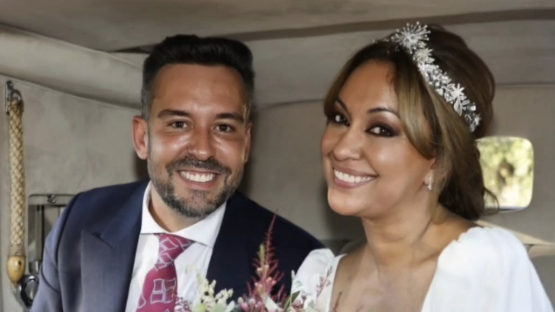 Raquel Abad y Kike Calleja el día de su boda