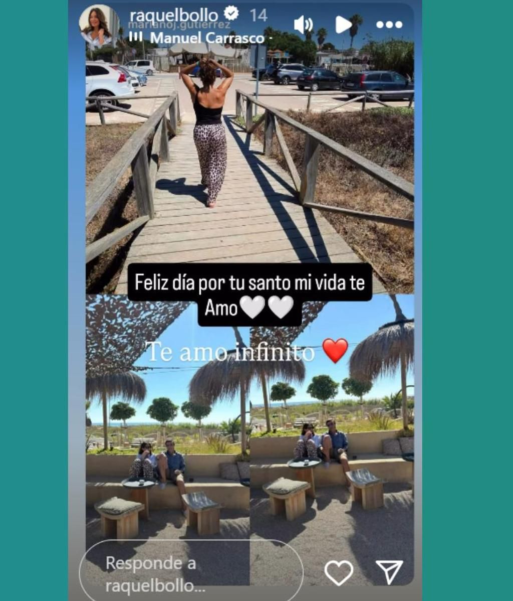 Raquel Bollo presume de la felicitación de su novio