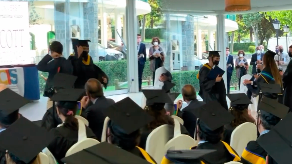 Alba Díaz en su graduación