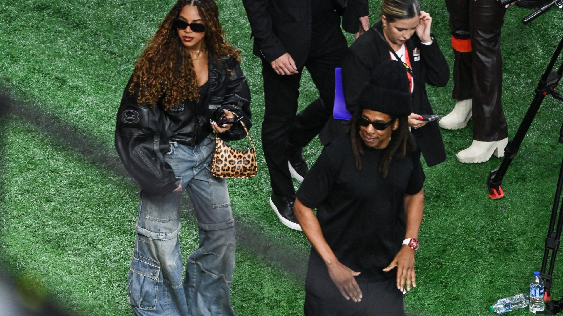 Blue Ivy y Jay Z, en uno de los conciertos de Beyoncé