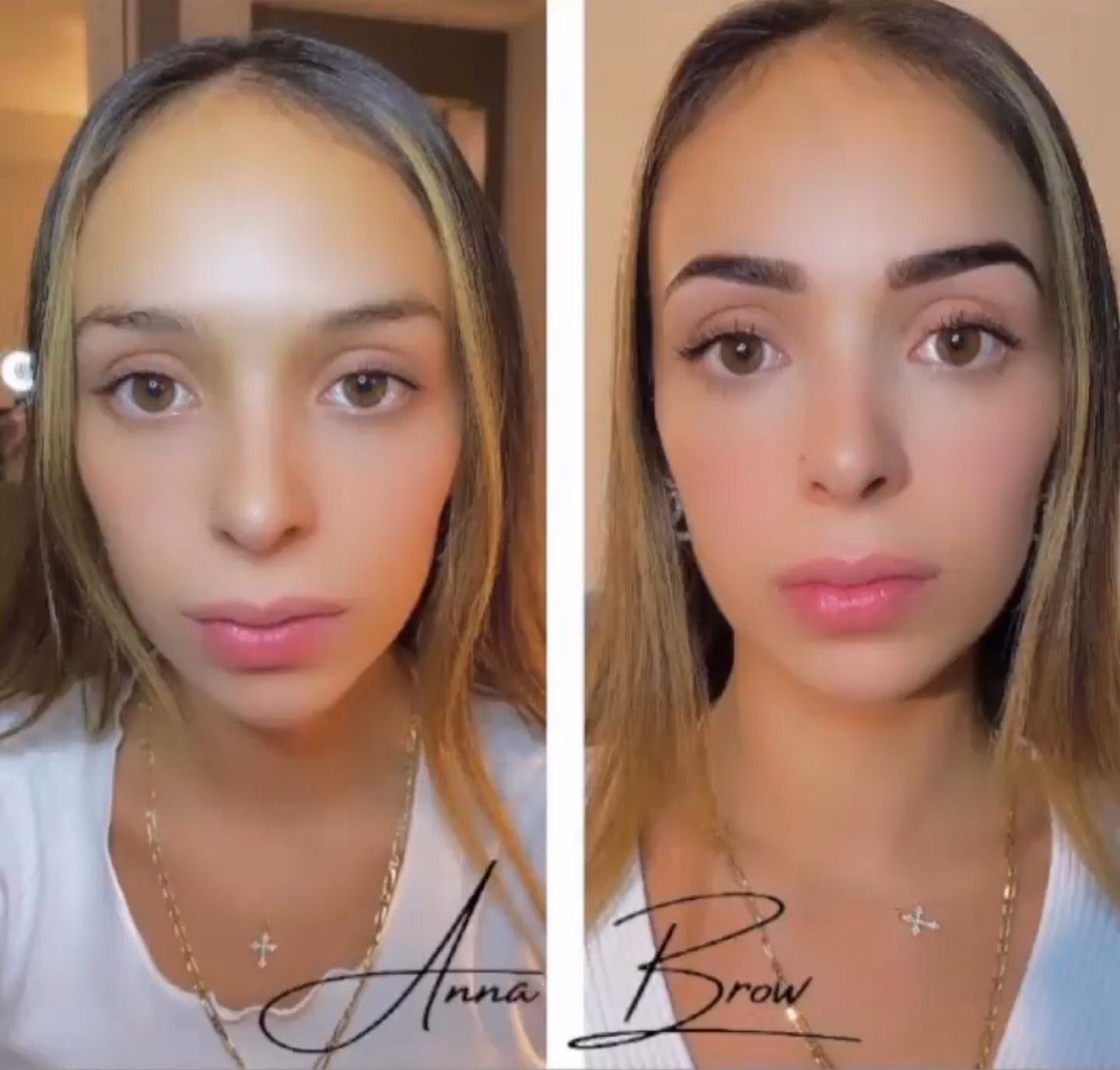 El antes y el después de las cejas de Bad Gyal