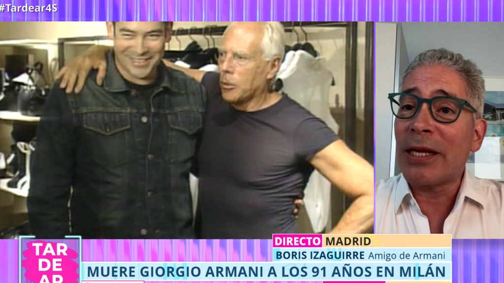 Las anécdotas de Boris Izaguirre con su amigo Giorgio Armani: "Te miraba con esos ojos azules que te taladraban"