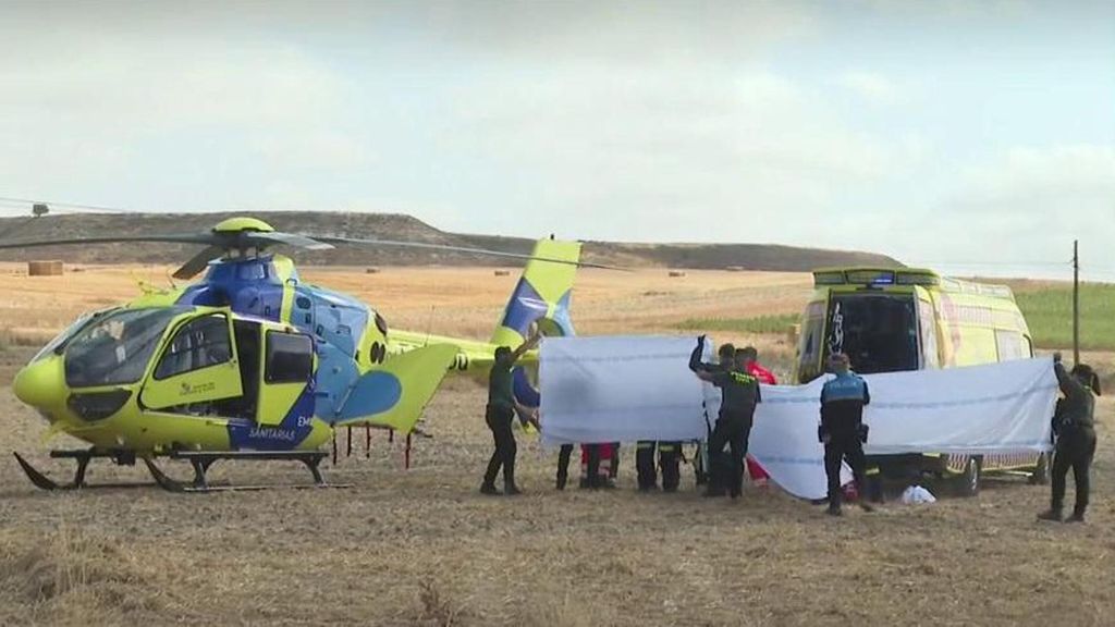 Mujer con quemaduras grave
