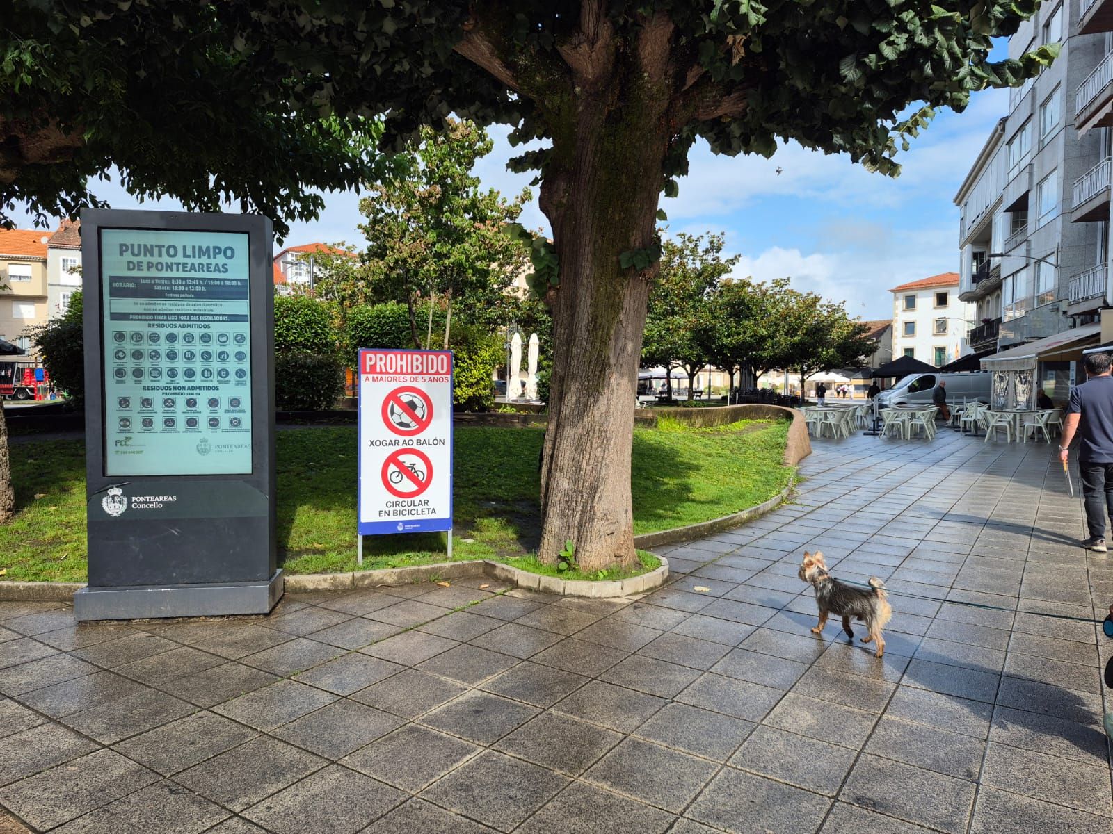 Señal de "Prohibido xogar ao balón"