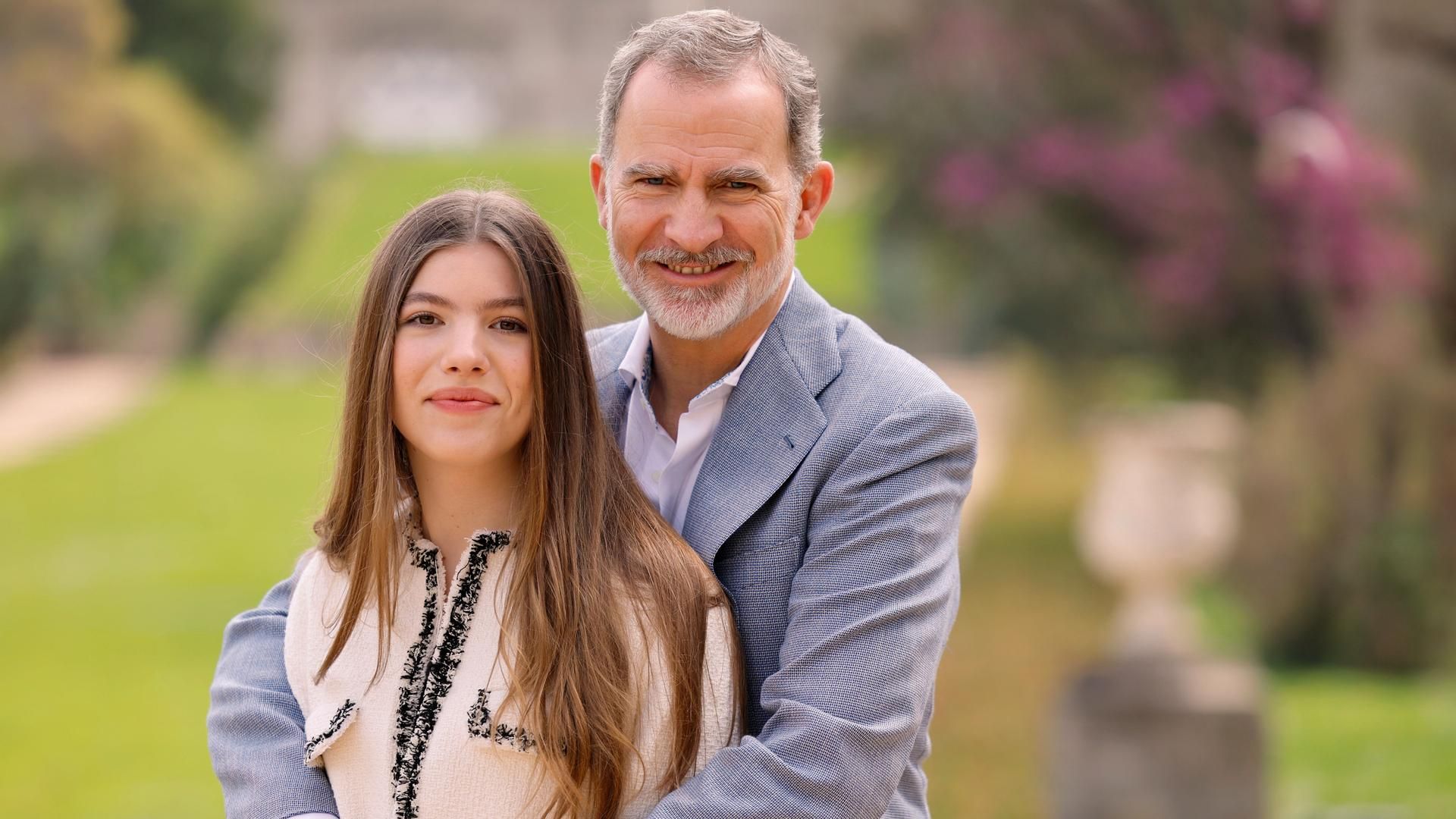 El rey Felipe y la infanta Sofía en mayo de 2024.