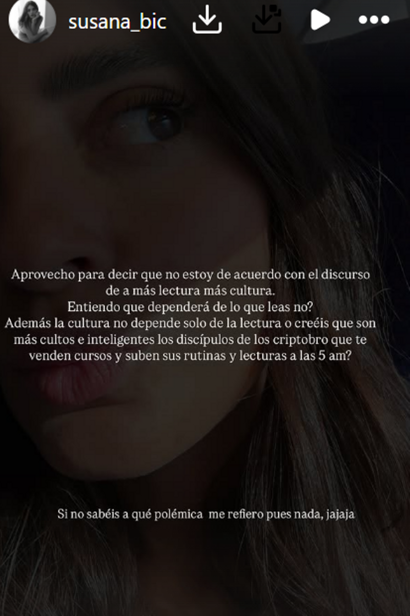 La defensa que hace Susana Molina de lo que ha tratado de explicar María Pombo